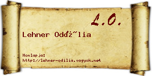 Lehner Odília névjegykártya